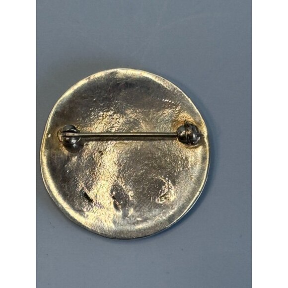 Vintage Southwestern Tribal Sterling Silver Brooch Pin - Picture 6 of 7